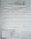 Formulaire du certificat d'abandon de droits coutumiers signé par le chef de village